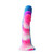 Buy the Colours Pleasures Yum Yum 8 inch Realistic Silicone Dildo in Blue & White Stripes with Suction Cup strapon harness ready - NS Novelties