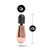 Buy the Lush Cora 10-function Rechargeable Small Straight Mini Wand Vibrator in Rose Gold & Black Silicone - Blush Novelties
