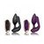 Buy the Cocktail 20-function Remote Control Rechargeable Flexible Silicone Dual Motor Couples Vibe & Anal Plug in Purple & Gold - Rocks Off