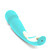 Buy the Smart Wand 2 Large 10-function Rechargeable Silicone Full Size Waterproof Massager in Aqua Blue & Gold - LELO