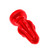 Buy the Airhole Anal Plug 3 Large Finned Squishy Liquid Platinum Silicone Buttplug in Red - OXBALLS