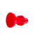 Buy the Airhole Anal Plug FF Extra Large Finned Squishy Liquid Platinum Silicone Buttplug in Red - OXBALLS