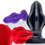 Buy the Airhole Anal Plug 3 Large Finned Squishy Liquid Platinum Silicone Buttplug in Black - OXBALLS