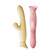 Buy the Rose Series Rabbit 9-function Rechargeable Sucking Warming Dual Stim Silicone Vibrator in Strawberry Pink & Gold - Zalo USA