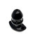 Buy the  Drain-O Flow-Thru Small Liquid Platinum Silicone Buttplug with Spigot in Black - OXBALLS