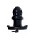 Buy the  Drain-O Flow-Thru Small Liquid Platinum Silicone Buttplug with Spigot in Black - OXBALLS