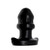 Buy the  Drain-O Flow-Thru Large Liquid Platinum Silicone Buttplug with Spigot in Black - OXBALLS