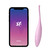Buy the Twirling Joy 13-function Remote App-Controlled Rechargeable Silicone Circulating Stimulator in Light Pink Lay-on Vibrator with oscillating Tip for Targeted Stimulation - EIS Satisfyer