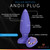 Buy the Andii Plug Remote Control 20-Function Rechargeable Silicone Anal Vibrator With Rolling Beads in Ultra Violet Purple - NU Sensuelle Novel Creations