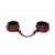 Buy the Fifty Shades of Grey Sweet Anticipation Reversible Black & Red Adjustable Wrist Cuffs with Chain - LoveHoney