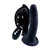 Buy the Diki 16-function Remote Control Rechargeable Realistic Silicone Dildo with Strap-On Harness in Just Black - Vedo Toys