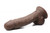 Buy the FleshStixxx 8 inch Rechargeable Realistic Dual Density Vibrating Silexpan Thermo-Reactive Silicone Dildo with Balls & Suction Cup in Chocolate Brown Flesh - Curve Novelties