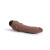 Buy the Powercocks 7 inch Slim Realistic 7-Function Rechargeable Curved Silicone Vibrator with Pleasure Collar in Chocolate Dark Brown Flesh Anal Vaginal - Electric Novelties Eel Hustler