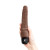 Buy the Powercocks 7 inch Slim Realistic 7-Function Rechargeable Curved Silicone Vibrator with Pleasure Collar in Chocolate Dark Brown Flesh Anal Vaginal - Electric Novelties Eel Hustler
