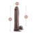 Buy the Au Naturel Big John 11 inch SensaFeel Dual Density Realistic Large Dildo with Suction Cup in Chocolate Brown Flesh - Blush Novelties