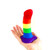 Buy the Pride Edition Amor 5.75 inch Semi-Realistic Silicone G-spot Prostate P-spot Curved Dildo Stub Dil Strap-on dong in Rainbow striped - Fun Factory made in Germany