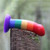 Buy the Pride Edition Amor 5.75 inch Semi-Realistic Silicone G-spot Prostate P-spot Curved Dildo Stub Dil Strap-on dong in Rainbow striped - Fun Factory made in Germany