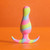 Buy the Avant Kaleido Silicone Butt Plug in Lime Pink & Blue - Blush Novelties