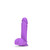Buy the Neo Elite 8 inch Realistic Dual Density Silicone Dildo with Balls in Neon Purple strapon harness dong - Blush Novelties
