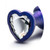 Buy the Anal Adventures Matrix Bumped Bling Silicone Butt Plug with Clear Gem Base in Sapphire Blue - Blush Novelties