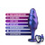 Buy the Anal Adventures Matrix Bumped Bling Silicone Butt Plug with Clear Gem Base in Sapphire Blue - Blush Novelties