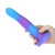 Buy the Rave Addiction 8 inch Bendable Glow in the Dark Silicone Dildo Blue Purple with Bonus PowerBullet Vibe Strap-On Harness - BMS Enterprises