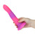 Buy the Rave Addiction 8 inch Bendable Glow in the Dark Silicone Dildo Pink Purple with Bonus PowerBullet Vibe Strap-On Harness - BMS Enterprises
