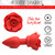 Buy the Booty Sparks Blooming Red Rose 11-Function Remote Control Rechargeable Vibrating Silicone Butt Plug in Large Anal Buttplug - XR Brands