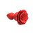 Buy the Booty Sparks Blooming Red Rose 11-Function Remote Control Rechargeable Vibrating Silicone Butt Plug in Large Anal Buttplug - XR Brands