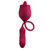 Buy the Wild Rose 20-function Rechargeable Flicking Tongue Rose Vibrator with Thrusting Bullet in Red - Evolved Novelties