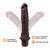 Buy the Dr Skin Dr Richard 9.75 inch 10-function Realistic Vibrating Dildo in Chocolate Brown Flesh - Blush Novelties