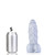Buy the Fetishique Lace Textured Liquid Silicone Dildo with Balls in Small Silver - 665 Sport Fucker