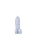 Buy the Fetishique Lace Textured Liquid Silicone Dildo with Balls in Medium Silver - 665 Sport Fucker