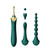 Buy the Legend Bess 2.0 8-function Rechargeable Heating Silicone Clitoral Massager with 4 Attachments with DirectPower technology in Turquoise Green & Gold - Zalo USA
