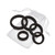 Buy the Pro Sensual 5 Pack Silicone Comfort Cock Rings with Flat Back in Black - Cloud 9