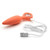 Buy the Orville 10-function Rechargeable Silicone Anal Plug Vibe in Orange - Emojibator