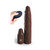 Buy the Fantasy X-tensions Elite Silicone 3 inch Mega 10-function Vibrating Penis Extension Sleeve in Chocolate Brown Flesh ppa - Pipedream Products