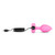 Buy the Heart-shaped Jewel 21-function Remote Control Rechargeable Small/Medium Silicone Butt Plug in Pink - cotr inc b-Vibe