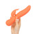 Buy The Blossom Swan Rechargeable Dual Action Silicone Rabbit Vibrator in Orange with Press n hold technology - BMS Factory Swan