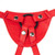 buy the Stormy Leather Terra Firma Dee Leather Strap-On Dildo Harness with D-Rings in Red - The StockRoom KinkLab
