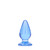 Buy the RealRock Crystal Clear 4.5 inch Anal Plug in Blue - Shots Toys Media
