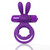 Buy the OHare 4B OHare 5-Function Vibrating Silicone Rabbit Double Love Ring in Grape Purple - The Screaming O
