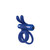 Buy the OHare 4T Treble OHare 5-Function Vibrating Silicone Rabbit Double Love Ring in Blueberry - The Screaming O