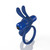 Buy the OHare 4T Treble OHare 5-Function Vibrating Silicone Rabbit Double Love Ring in Blueberry - The Screaming O