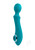 Evolved Novelties-Wanderful Sucker Rechargeable Silicone Dual Action Bodywand and Clitoral Stimulator - Teal