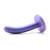 Buy the Silk Small Smooth Curved Silicone Dildo in Lavender Purple O-ring Strap-on harness ready - Tantus Inc