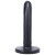 Buy the Silk Small Smooth Curved 4.25 inch Silicone Dildo in Onyx Black O-ring Strap-on harness ready - Tantus Inc