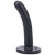 Buy the Silk Small Smooth Curved 4.25 inch Silicone Dildo in Onyx Black O-ring Strap-on harness ready - Tantus Inc