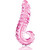 Icicles # 24 Hand Blown Glass Curved G-Spot Dong Pink