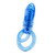 Buy DoubleO 8 Vibrating Dual Ring  Erection Enhancer & Testicle Support Blue - Screaming O